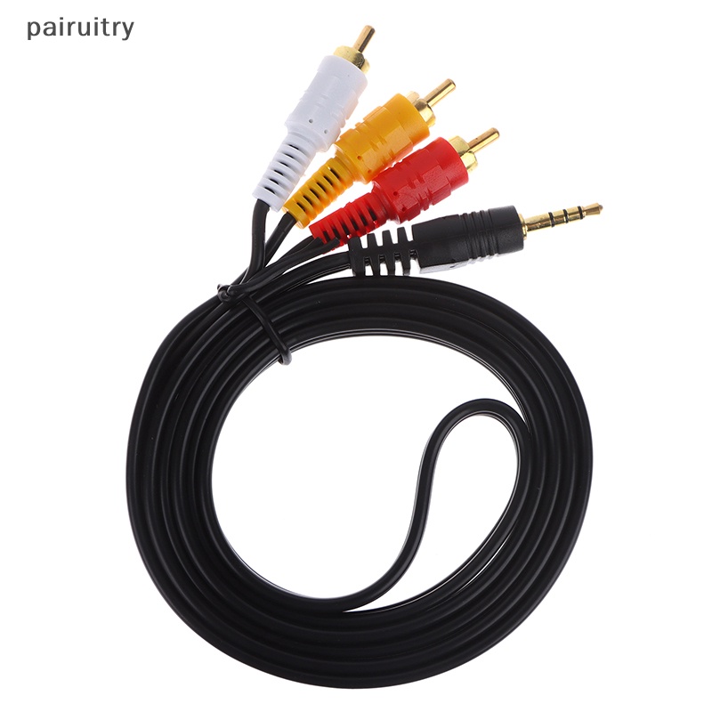 Prt 3.5mm Male Jack Plug Stereo To 3kabel RCA Kualitas Tinggi Audio Video AV Konektor Kabel Headphone Aux Adapter Cord Audio PRT