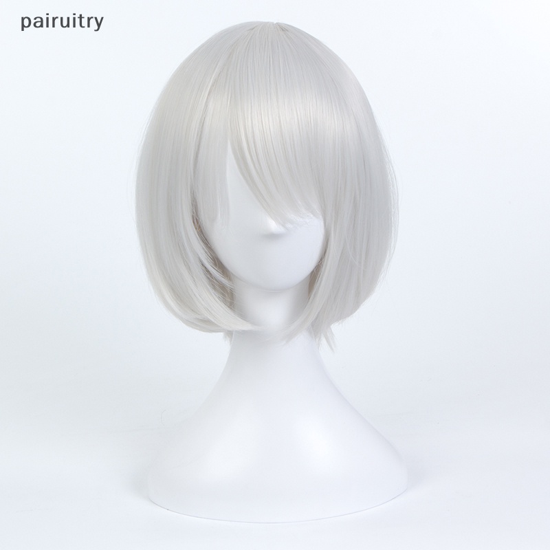 Prt YoRHa No. Wig Silver9Model Nier:Wig Cosplay Automata 9S Dengan Penutup Mata Hitam PRT