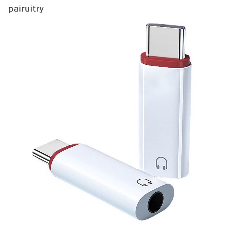 Prt 1pcs Adaptor 3.5mm Female to Type C Male Untuk Samsung Huawei Macbook 3.5mm Wired Headset Converter PRT