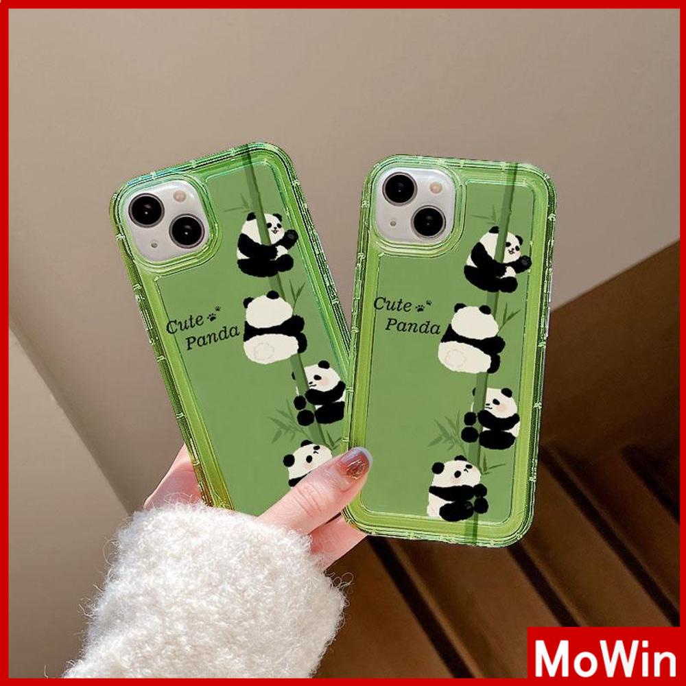 Case iPhone 14 Pro Max iPhone Case Bening Case TPU Soft Case Airbag Tahan Guncangan Lucu Panda Makan Bambu Kompatibel dengan iPhone 13 Pro Max iPhone 12 Pro Max 11 8Plus 7Plus 6Plus XR XS