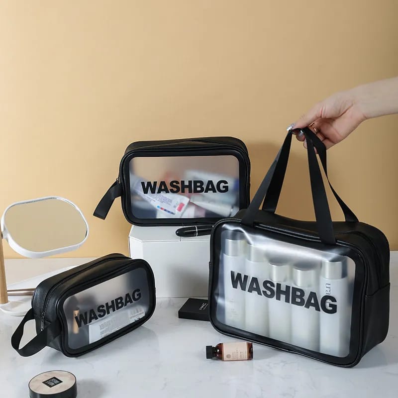 Tmall88 Tas Kosmetik Transparant WASHBAG Pouch Travel Make Up Bag Organizer