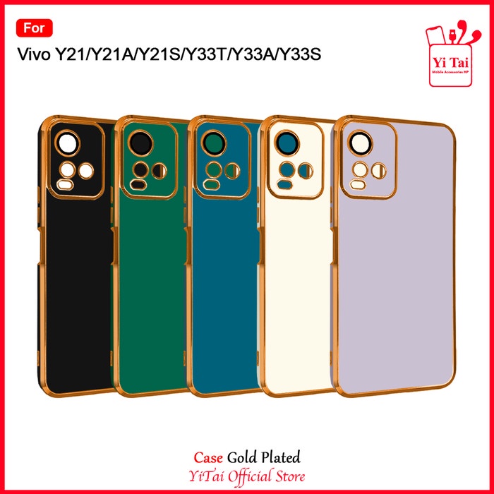 YI TAI - YC39 Case Gold Plated Vivo Y21 Y21A Y21S Y33T Y33A Y33S