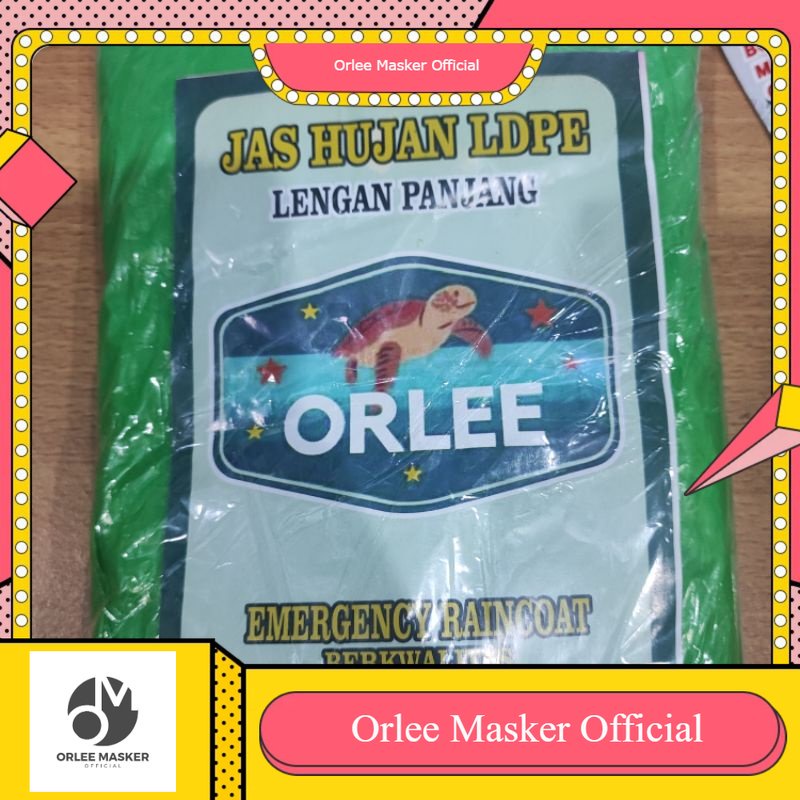 JAS HUJAN PONCO ORLEE, JAS HUJAN LENGAN PANJANG ORIGINAL KWALITAS TEBAL / MANTOL PLASTIK LENGAN PANJANG ORLEE / MANTOL PONCO