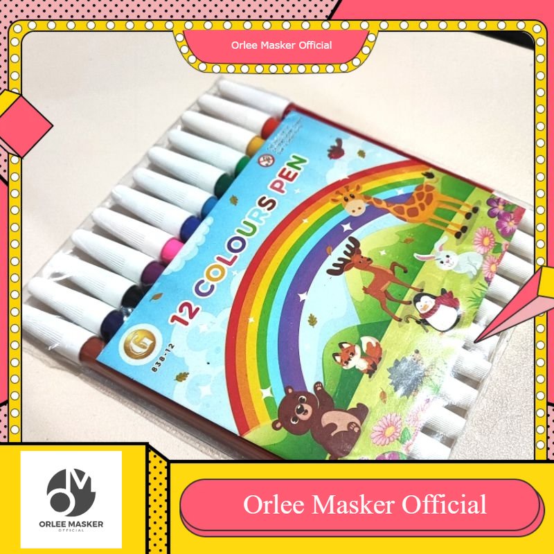 

SPIDOL VIRAL 12 warna kecil tebal / 12 COLOUR PEN