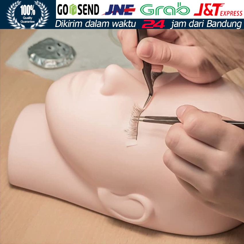 Model Kepala Silikon Untuk Latihan / Kepala Manekin / Kepala Pelatihan Untuk Ekstensi Bulu Mata