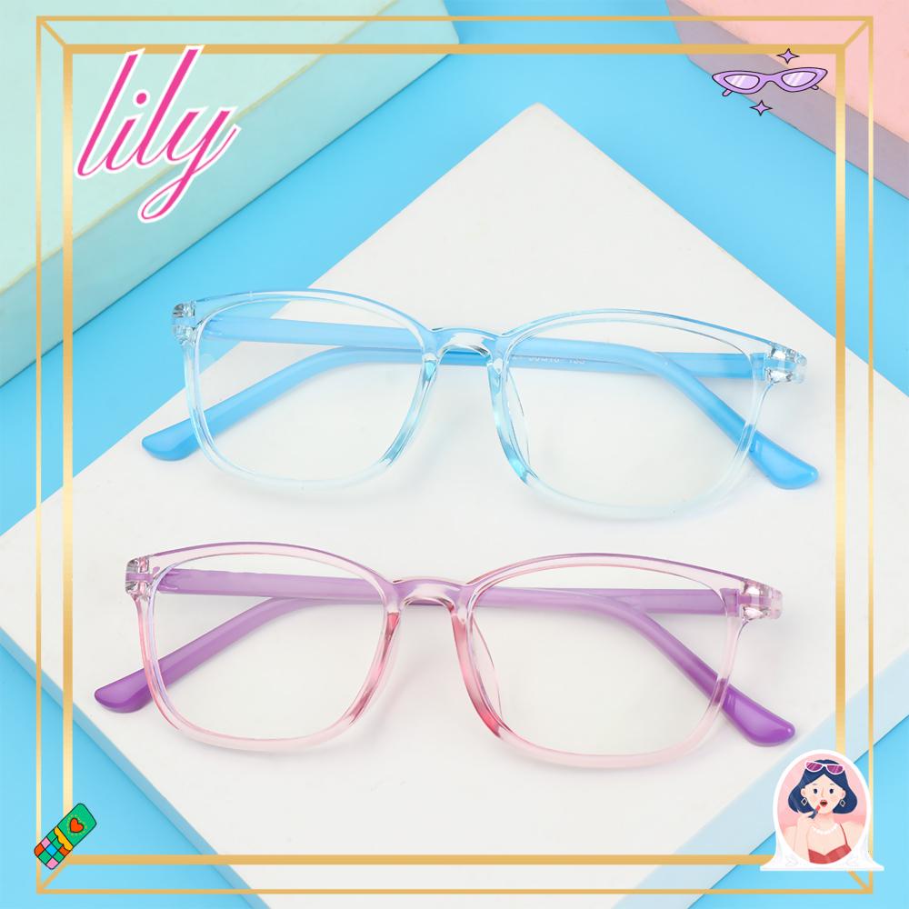 Lily Kacamata Anak Fashion Kelas Online Komputer Bingkai Ultra Ringan