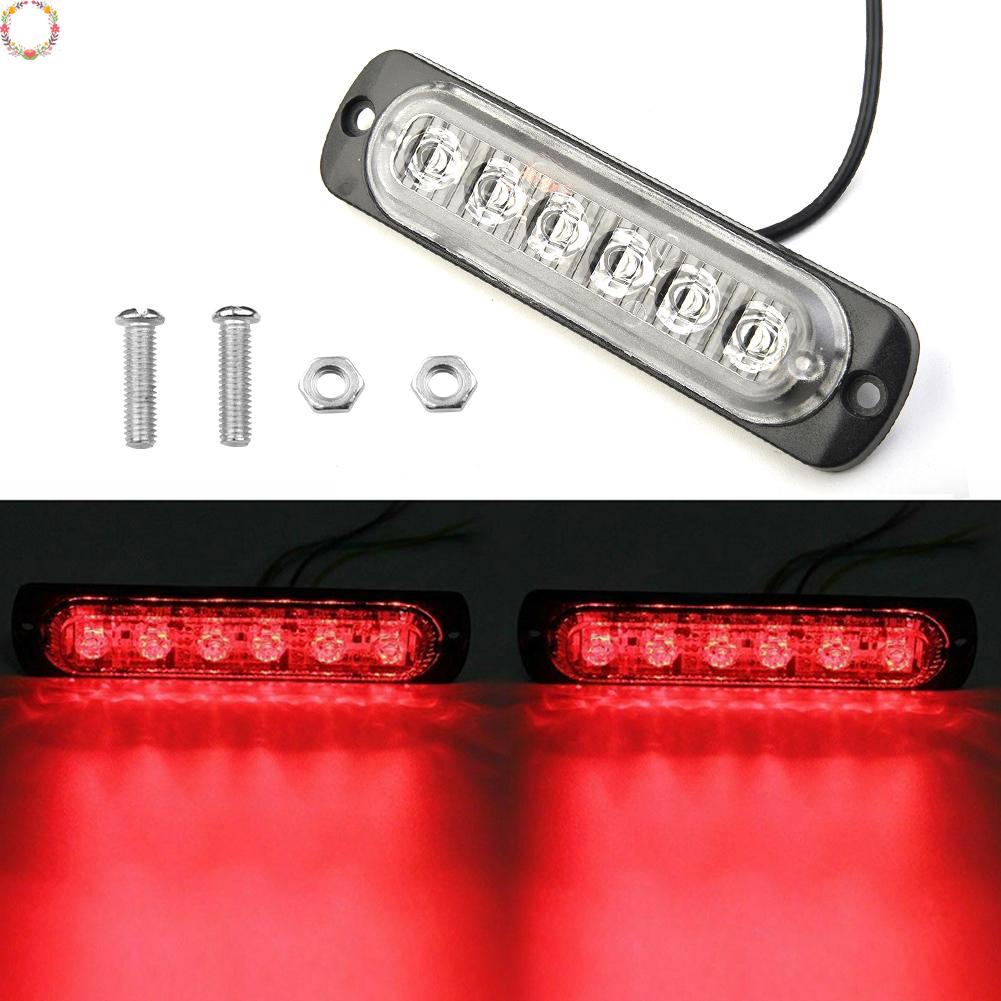 Lampu Strobo Bar Kit 6led Beacon Lensa Hazard Mobil Pengganti Plastik