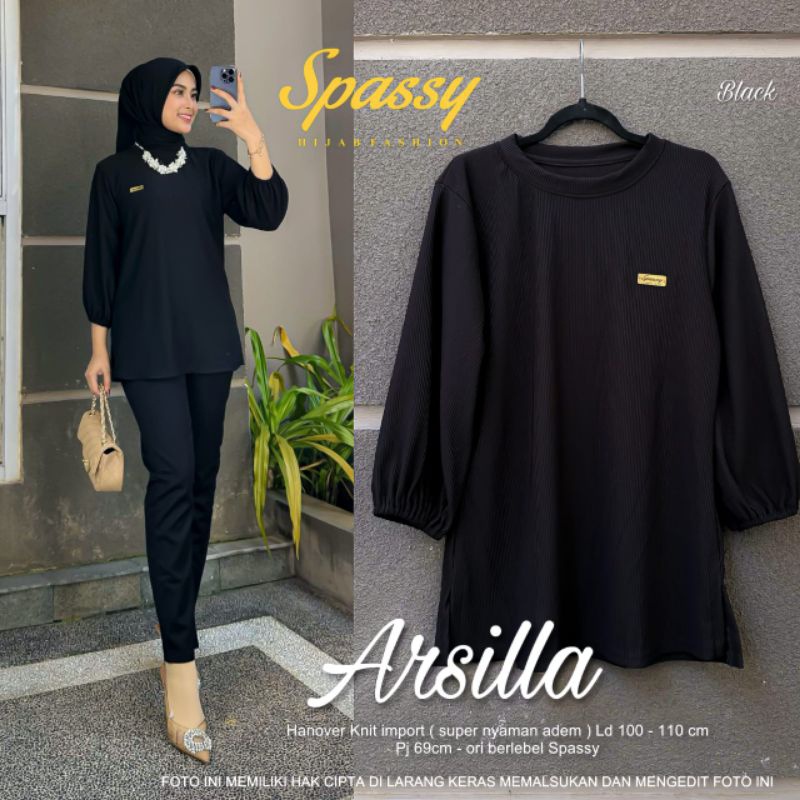 ARSILLA TOP 1 2 ORI SPASSY | Atasan Wanita kaos hanover knit