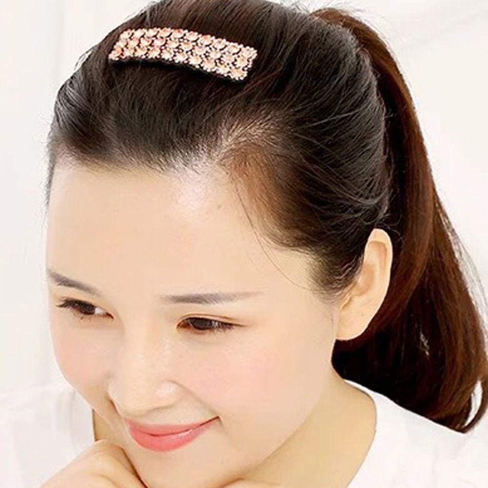 Needway   Berlian Imitasi Klip Bb Hiasan Kepala Elegan Untuk Gadis Rambut Sisi Klip Styling Alat Wanita Jepit Gaya Korea Jepit Rambut Mengkilap
