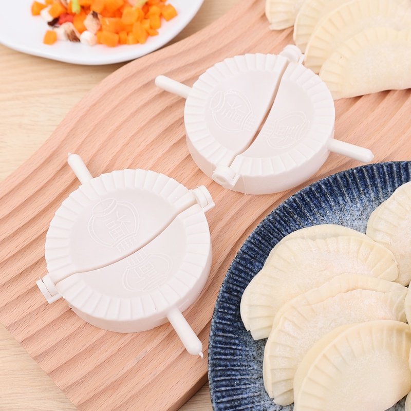 [Unggulan] Cetakan Pembuat Pangsit Plastik Adonan Tangan Press Dumpling Clip Chinese Food Jiaozi Alat Pembuat Dapur Gadget Yang Berguna