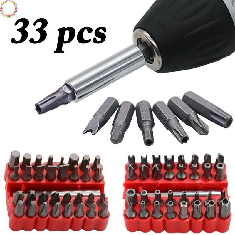 Essential 33Pc Set Obeng Magnetic Extension Bit Holder Dengan Shank Hexagonal