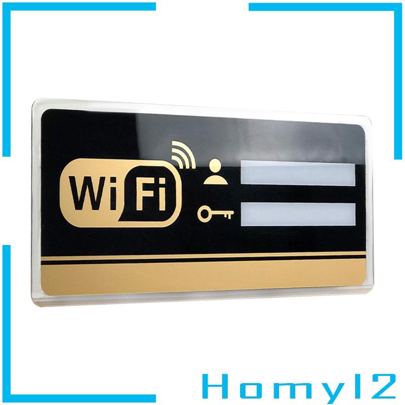 [HOMYL2] Wifi Sign Sticker Mirror Self Adhesive Papan Pengumuman Tanda Untuk Hotel shop