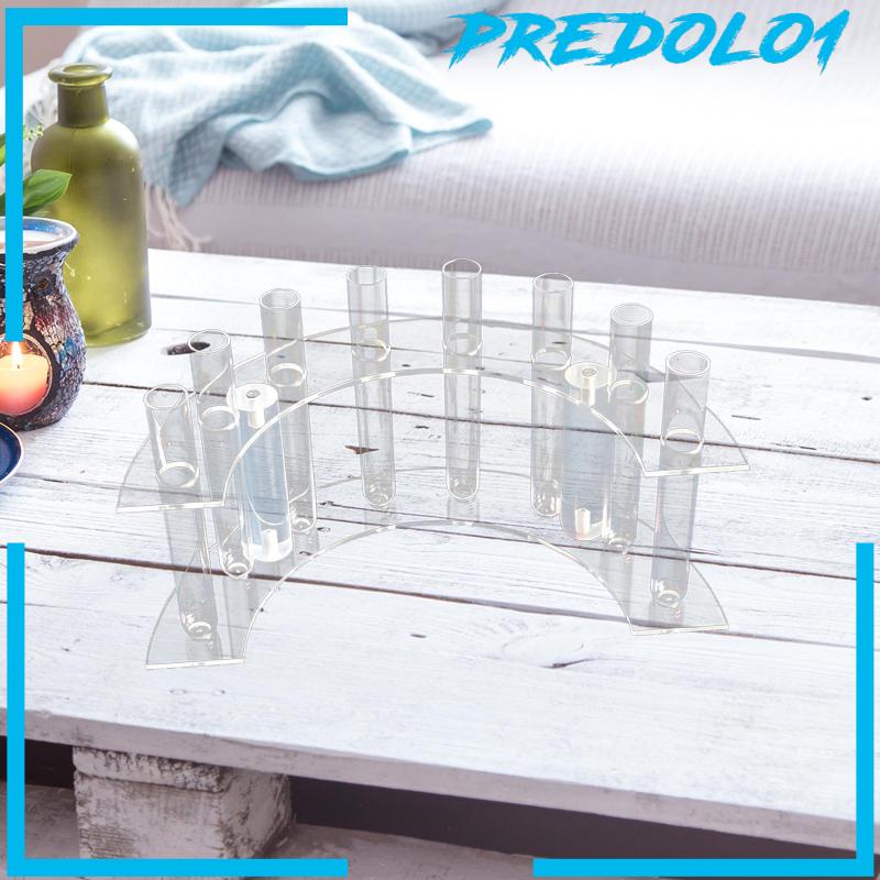 [Predolo1] Vas Tabung Reaksi Transparan Holder Tanaman Untuk Taman Kamar Tidur Indoor