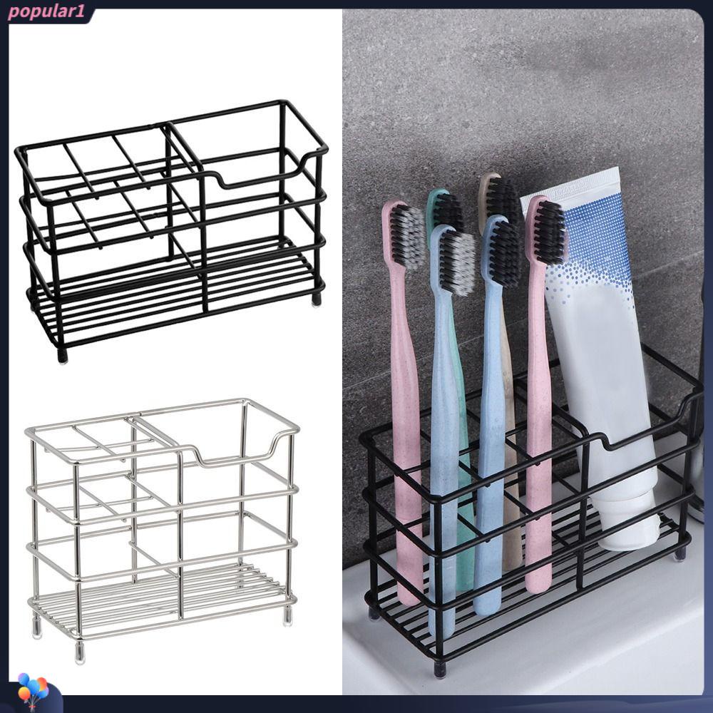 Populer Rak Tempat Sikat Gigi Kosmetik Susun Tahan Karat Hemat Ruang Dapur Organizer Stand