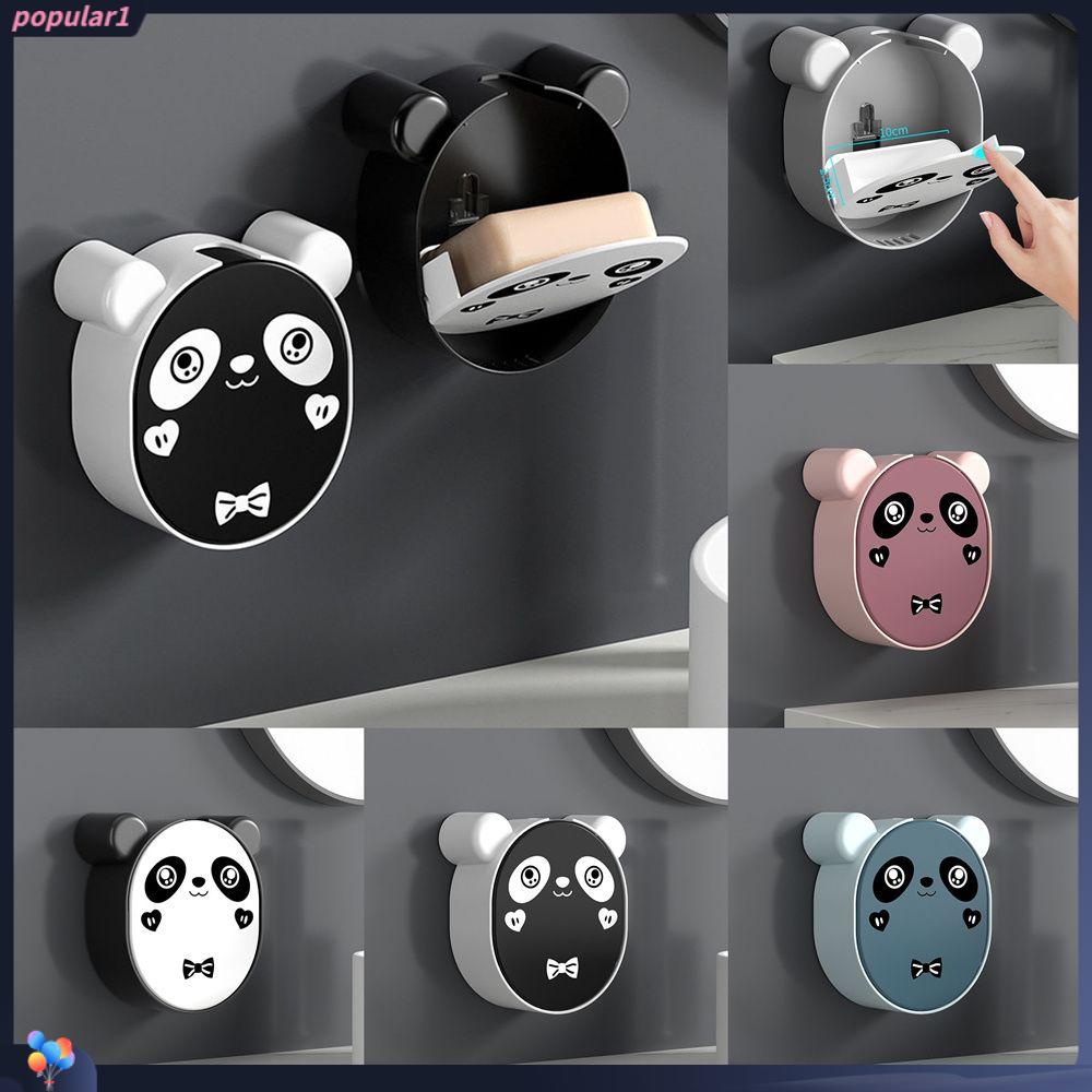 Popular Soap Box Drain Handmade Double Layer Flip Cover Kotak Penyimpanan Sabun Tempel Dinding