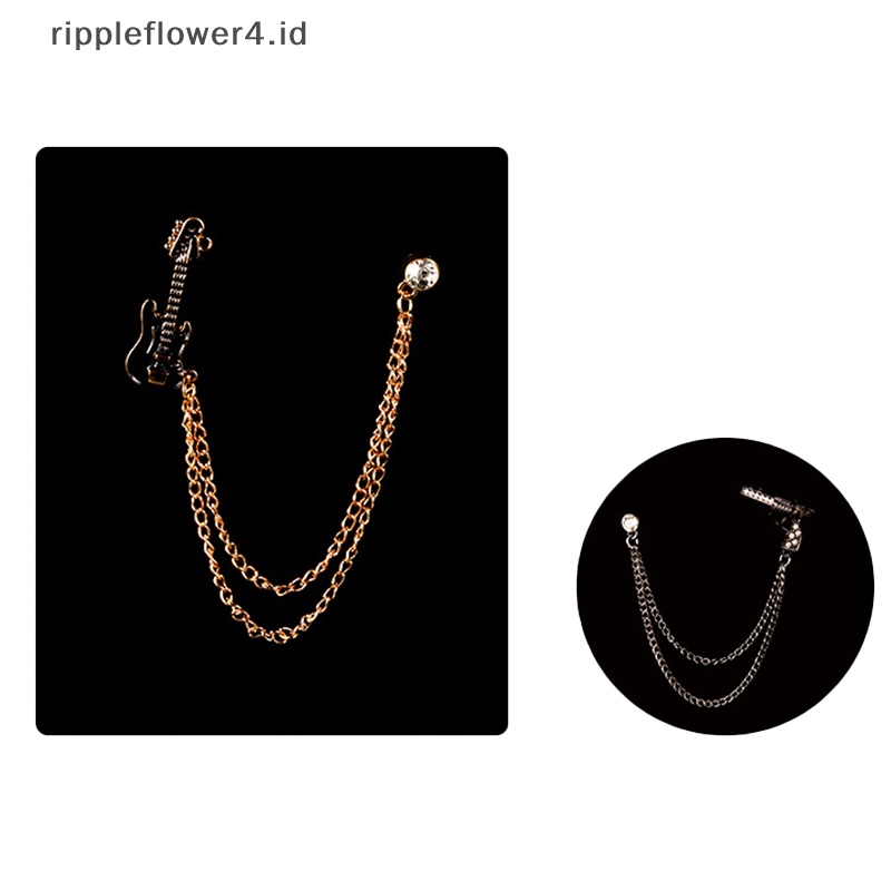 {rippleflower4.id} Bros Biola Bersayap Lumba Kristal Rumbai Rantai Kerah Pin Jas Baju Pakaian Fashion Bros Untuk Wanita Pria Payudara Bunga Sepatu Topi Aksesoris~