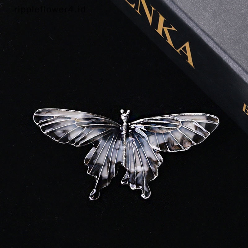 {rippleflower4.id} Enamel Swallowtail Butterfly Brooch Pin Untuk Wanita Hadiah Bros Serangga Besar~