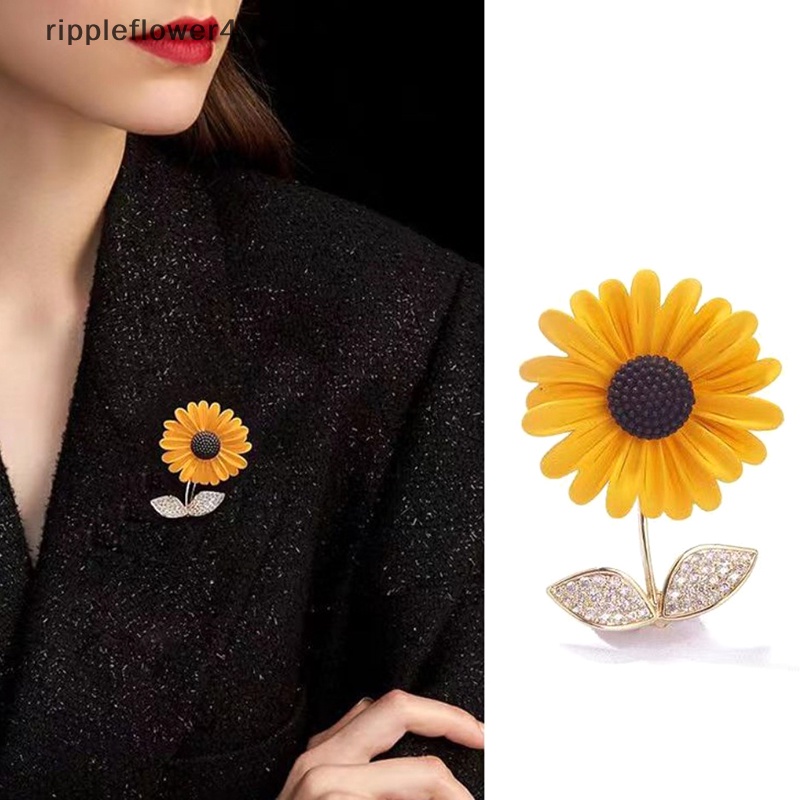 {rippleflower4.id} Bros Bunga Matahari Kreatif Dan Lucu Desain Fashion Aksesoris Pakaian Pin Hadiah Pesta Pernikahan Bros Wanita~