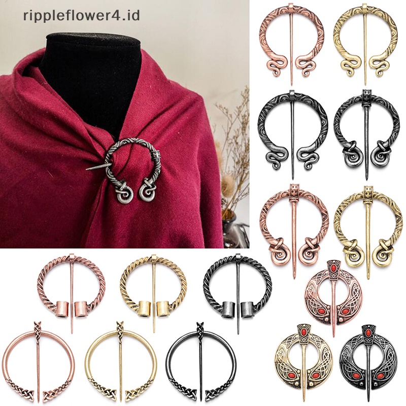 {rippleflower4.id} Viking Fashion Alloy Bros Pin Brooch Perhiasan Kostum Aksesori Untuk Wanita~