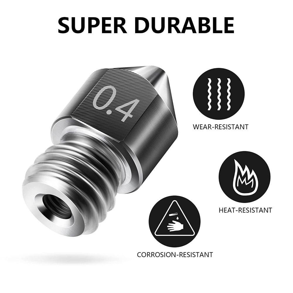 Populer 5pcs nozzle printer 3D Baja Keras Presisi Tinggi Baru Kualitas Tinggi Semua Logam Untuk Untuk Ender3