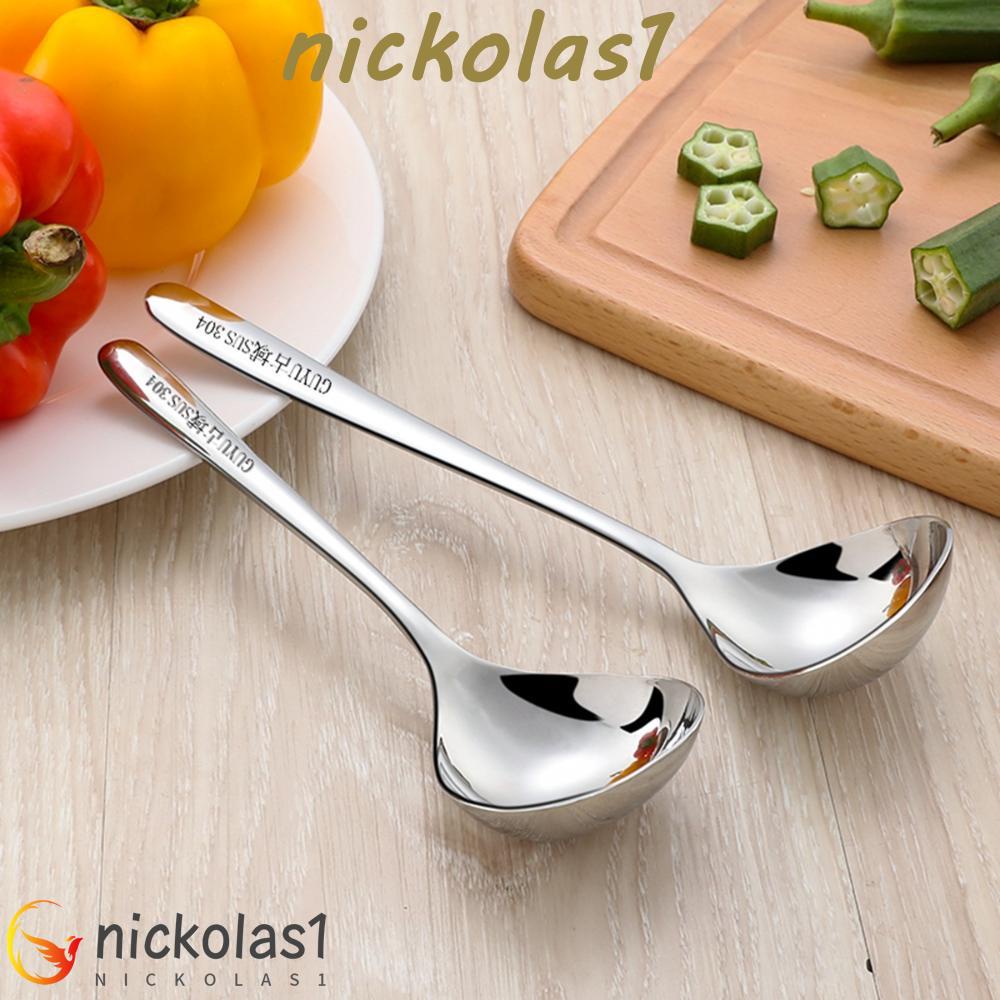 Nickolas1 Sendok Sup Restoran Rumah Alat Dapur Makan Stainless Steel Menebal Soup Ladle