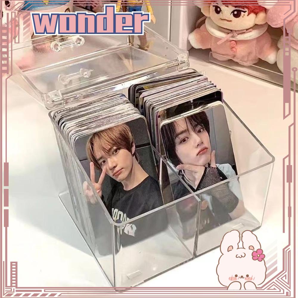 Wonder Photocard Storage Box Hot Transparan Koleksi Kartu Alat Tulis Sekolah