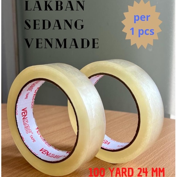 

ISOLASI / SELOTIP SEDANG / 1 INCH x 100 YARD / 24 MM MERK VENMADE