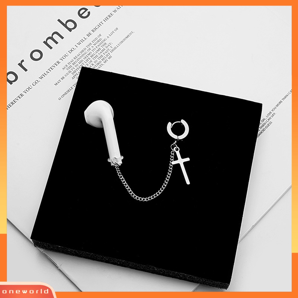 [WOD] 1pc Anting Anti Hilang Universal Cocok Mudah Digunakan Tali Anting Earphone Stainless Steel Non-slip Untuk Pakaian Sehari-Hari