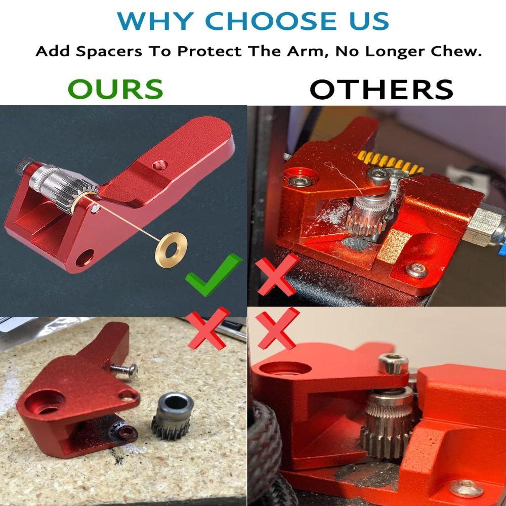 Populer Dual Gear extruder Kualitas Tinggi Stabil Untuk Ender3 /5 Ender Double Gear mk8 extruder