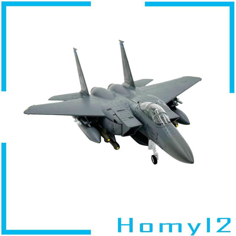 [HOMYL2]1/100 Skala F15E Fighter Diecast Alloy Model Pesawat Dengan Stand Untuk Kamar Tidur