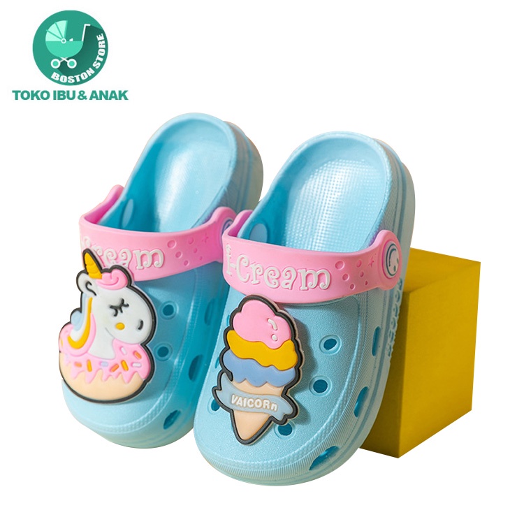 Bostonstore Anti Slip Sandals / Kids Sandal Anak / Sepatu anak anti bau anti licin bahan PVC unisex