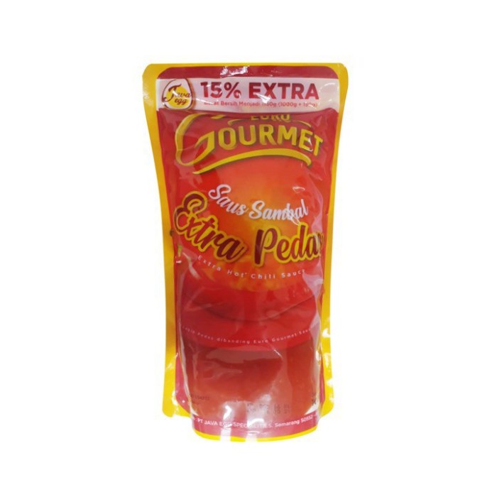 

saus sambal extra pedas 1 Kg merk euro gourmet