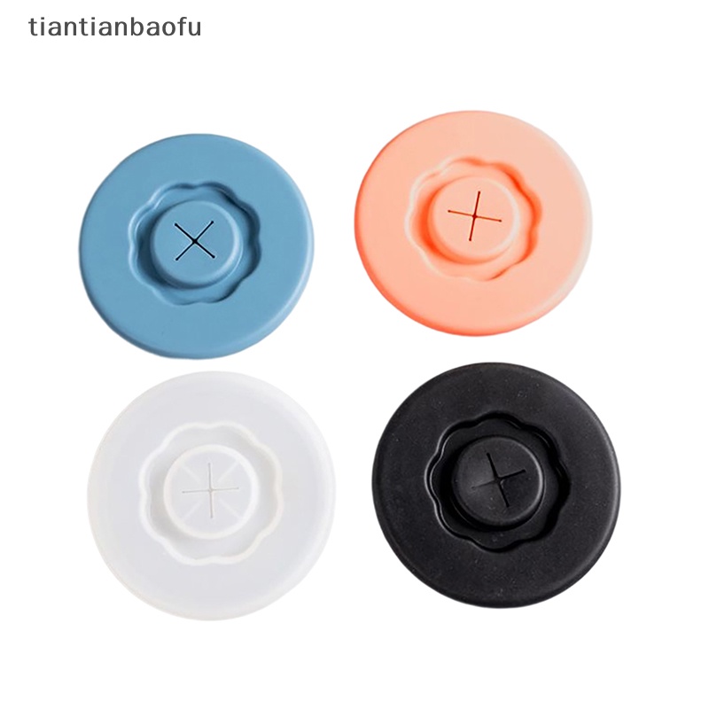 [tiantianbaofu] All-matching Silicone Cup Lid Glass Drink Cover Tahan Panas Dengan Lubang Sedotan Aksesoris Botol Tahan Lama Fleksibel Dicuci Butik