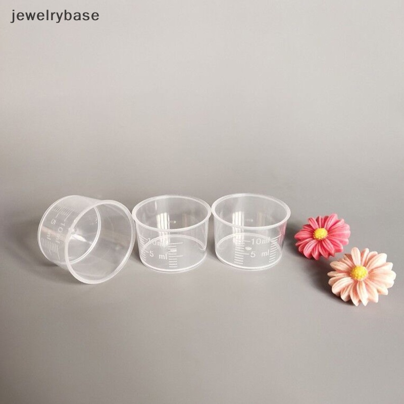 [jewelrybase] 20pcs 10ml Gelas Ukur Bening Cairan Sekali Pakai Volumetric Measurement Cup Butik