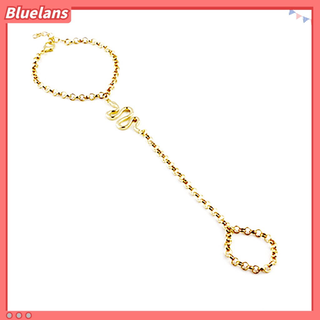 [BLS] Gelang Budak Desain Ular Gelang Cincin Jari Wanita Bahan Alloy Dapat Disesuaikan Untuk Pesta