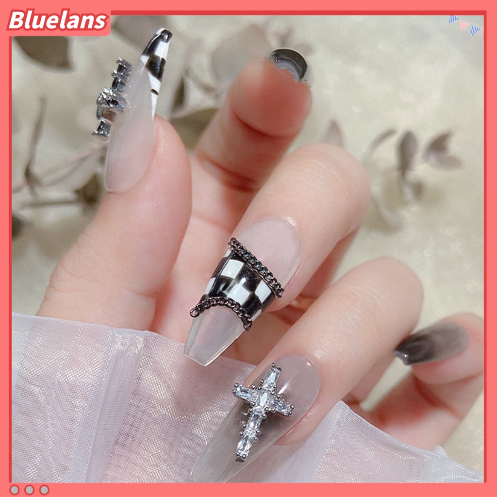 [BLM] Hiasan Kuku Sparkling Creative Shape Warna Hidup Mudah Diterapkan Aplikasi Luas Logam Hias 3D Shining Cross DIY Nail Art Dekorasi Perlengkapan Kuku Gadget