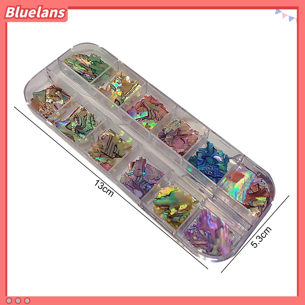 [BLM] Hiasan Kuku 12kisi Bentuk Tidak Teratur Tahan Lama Yang Dapat Dilepas Mudah Tempel DIY Serbaguna 3D Nail Art Shell UV Gel Manicure Dekorasi Perlengkapan Salon Kuku