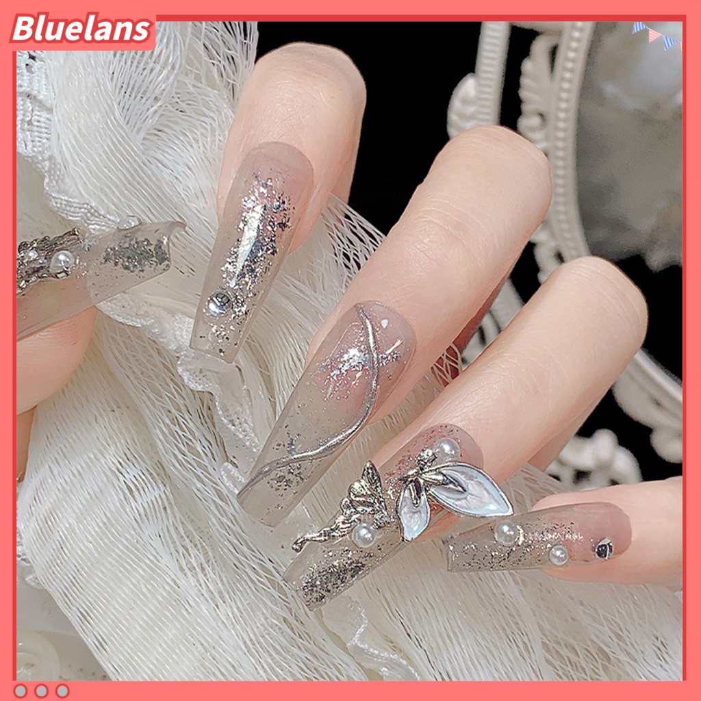 [BLM] 10pcs Nail Art Dekorasi Berlian Imitasi Bertatahkan Mudah Di Tempel Fadeless Anti-Oksidan Jatuh-resistance DIY Sayap Malaikat Kupu-Kupu Nail Art Sayap Aksesoris Untuk Salon Kuku