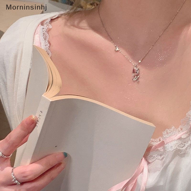 Mornin Pink Tulip Bunga Kalung Choker Warna Perak Rantai Klavikula Fashion Berlian Imitasi Kalung Untuk Wanita Pesta Pernikahan Perhiasan Hadiah id