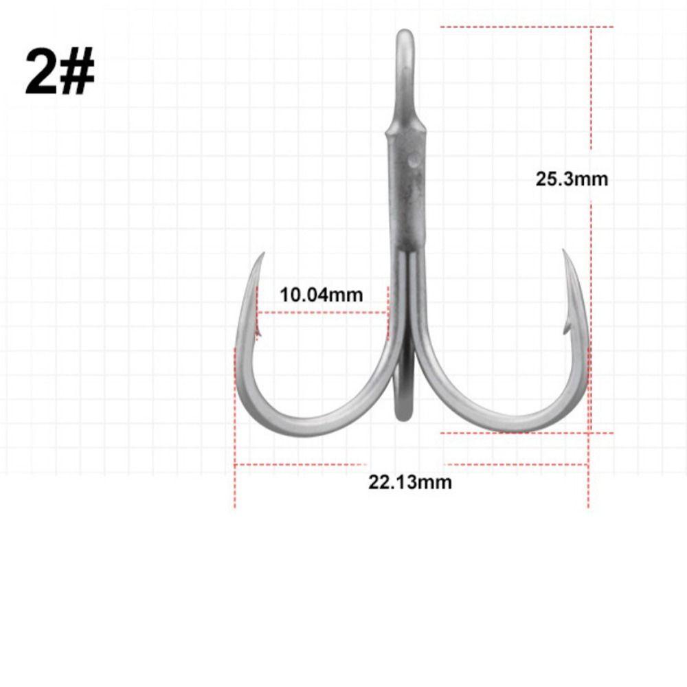 Lanfy Memancing Treble Hook Hard Lure Putaran Bengkok Getaran Baja Karbon Tinggi Rotary Diperkuat Las Treble Hooks