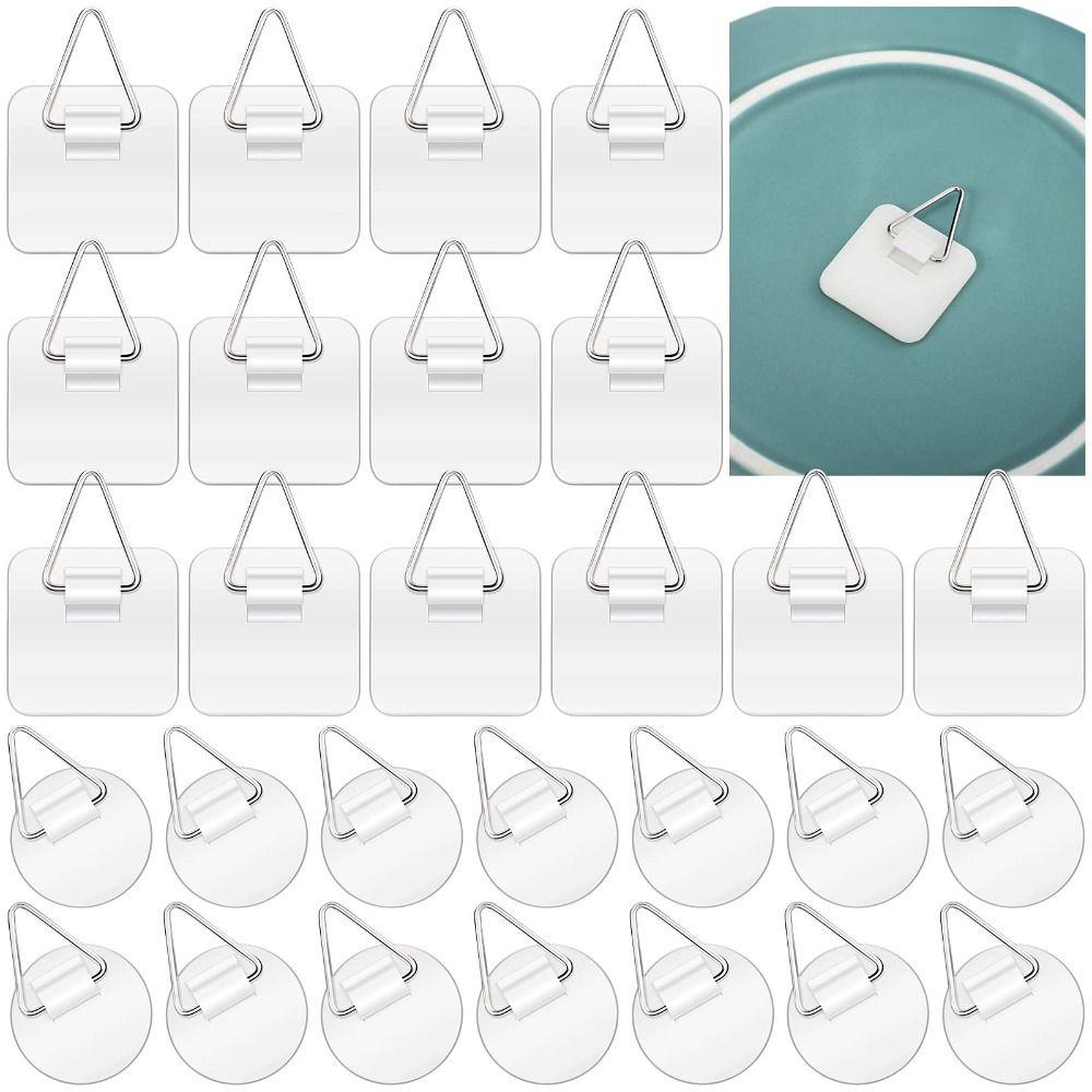 Populer 10pcs Gantungan Piring Tanpa Paku Gantungan Gambar Perekat Vertical Invisible
