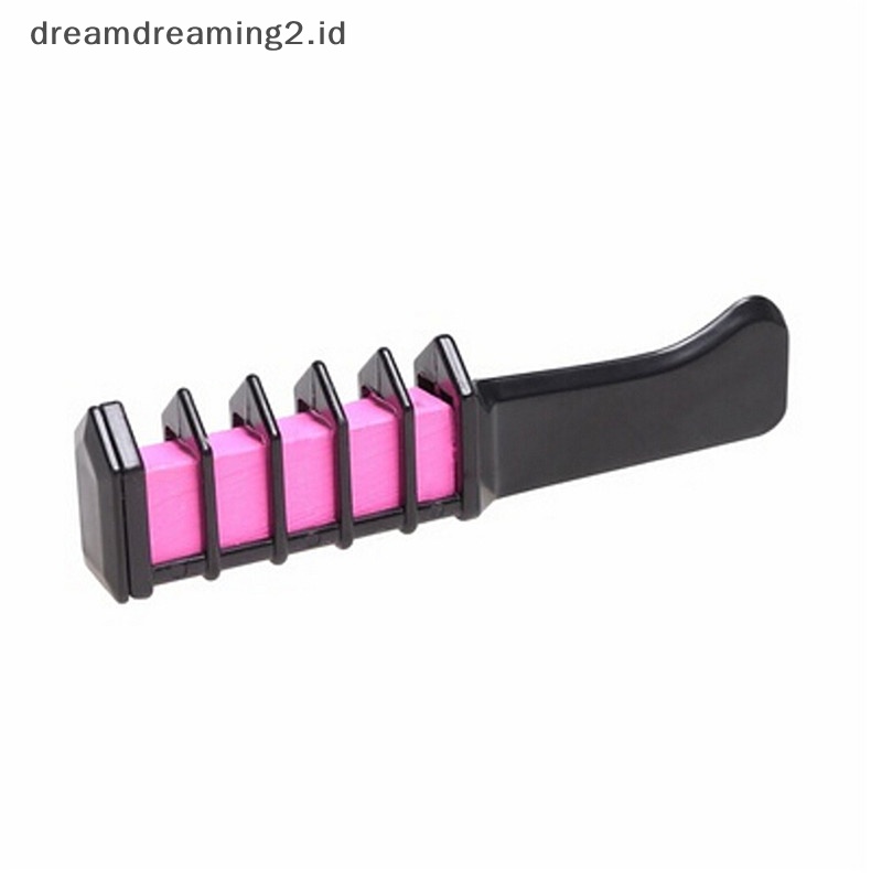 (drea) 1pc Pewarna Sementara Colour Hair Chalk Soft Pastel Cream Comb Sikat Rambut Salon //