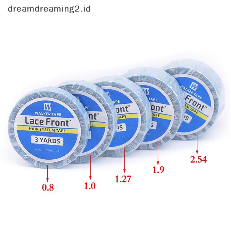 (drea) Renda Pita Penyangga Depan Lem Rambut Dan Double Sided Tape Toupee Adhesive Walker //