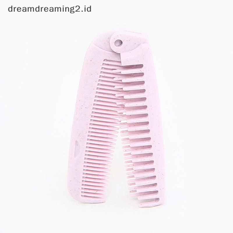 (drea) Hairdressing Sisir Lipat portable Sikat Rambut Saku travel Sisir anti Statis //
