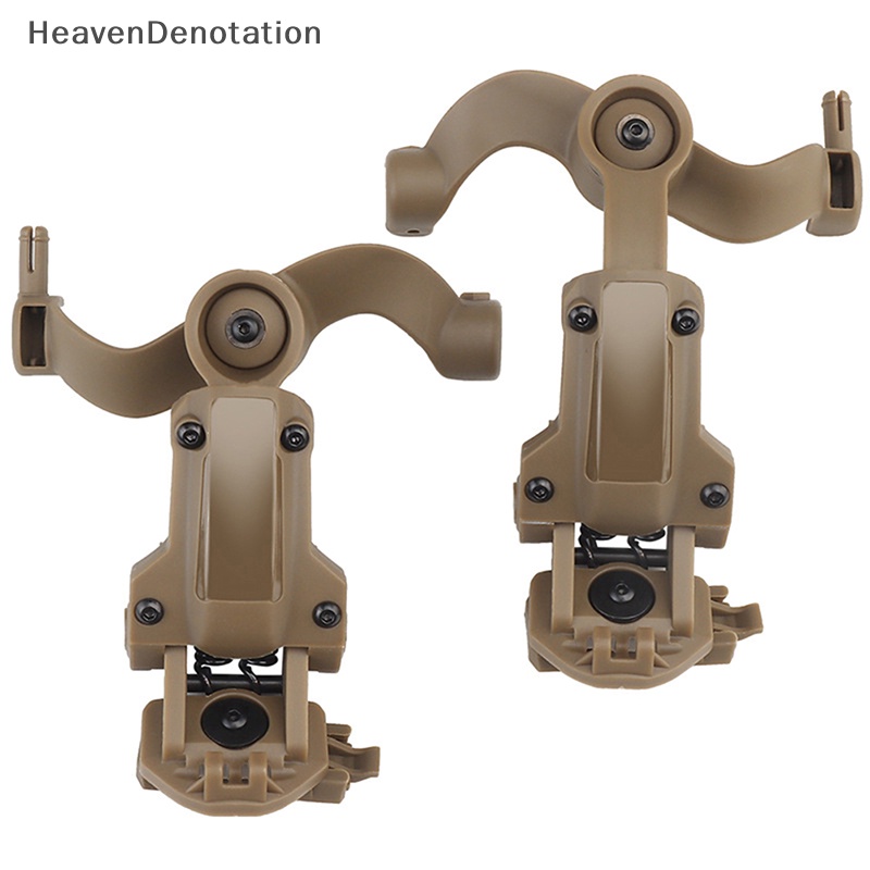 [HeavenDenotation] 1set Tactical Headphone Rel Helm Adapter Mount Adapter Bow Rail Mount Aksesoris Headphone HDV