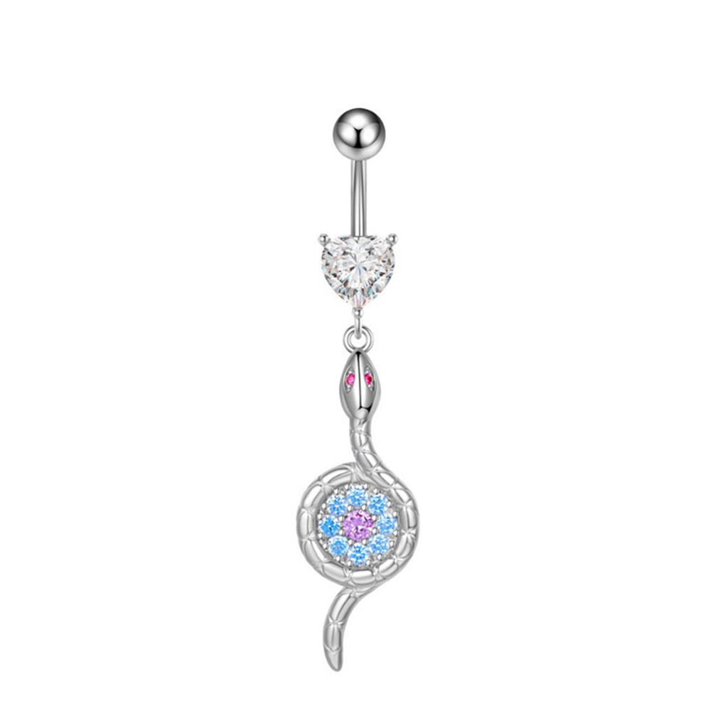1pc Pribadi Tindik Pusar Stud Zirkon Cincin Kancing Perut Sexy Piercings Jewelry Stainless Steel