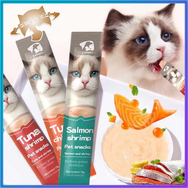 Snack Hewan Peliharaan Cat Strip 15g/Strip Kucing Kecil Dan Kucing Besar Snack Pengemukan Kucing Pelengkapa Hewan Peliharaan