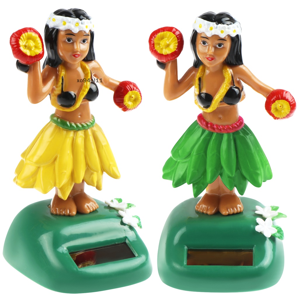 Xo TBB-FBA-430A:2 Paket Solar Powered Hula Girl Penari Surya Angka Mobil Hula Girl OL