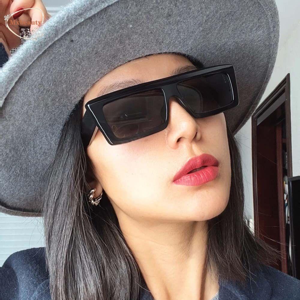 Mxbeauty Wanita Kacamata Hitam Eropa Dan Amerika Punk Hip Pop Bingkai Besar UV400 Hitam Kacamata Matahari Gaya Korea Sunglasses