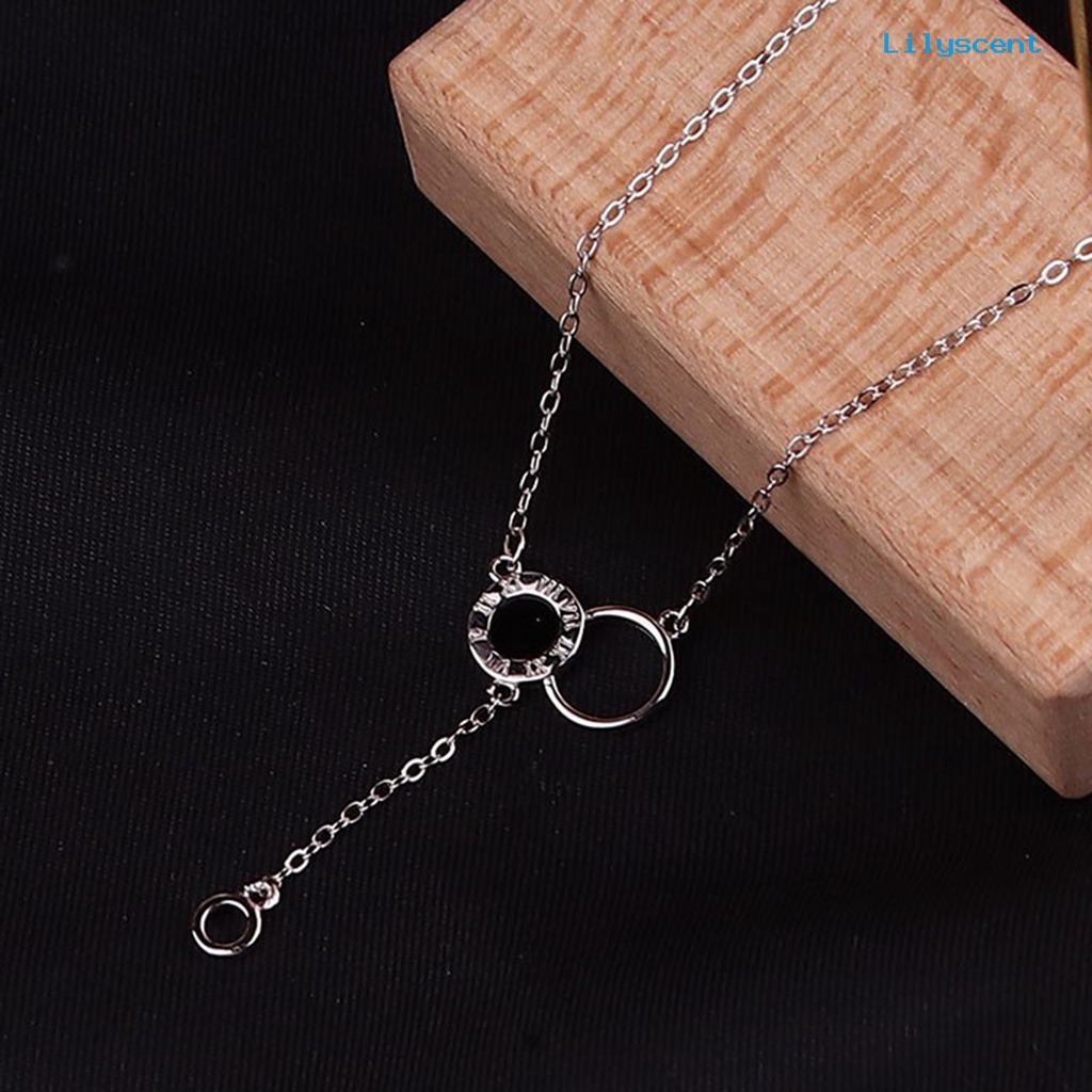 [LS]Pendant Kalung Geometris Cincin Liontin Temperamen Kesederhanaan Pengerjaan Halus Leher Dekorasi Hypoallergenic Minimalis Pesona Kalung Perhiasan Aksesori